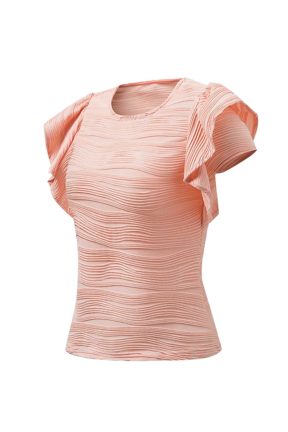 Textured Round Neck Cap Sleeve Top – Trendsi | ClozArt