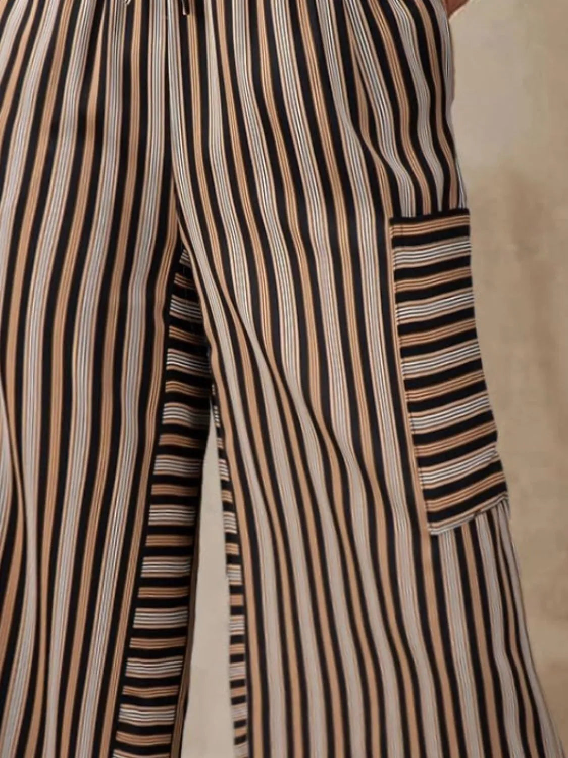 Contrast Striped Wide leg Pants – Trendsi | ClozArt