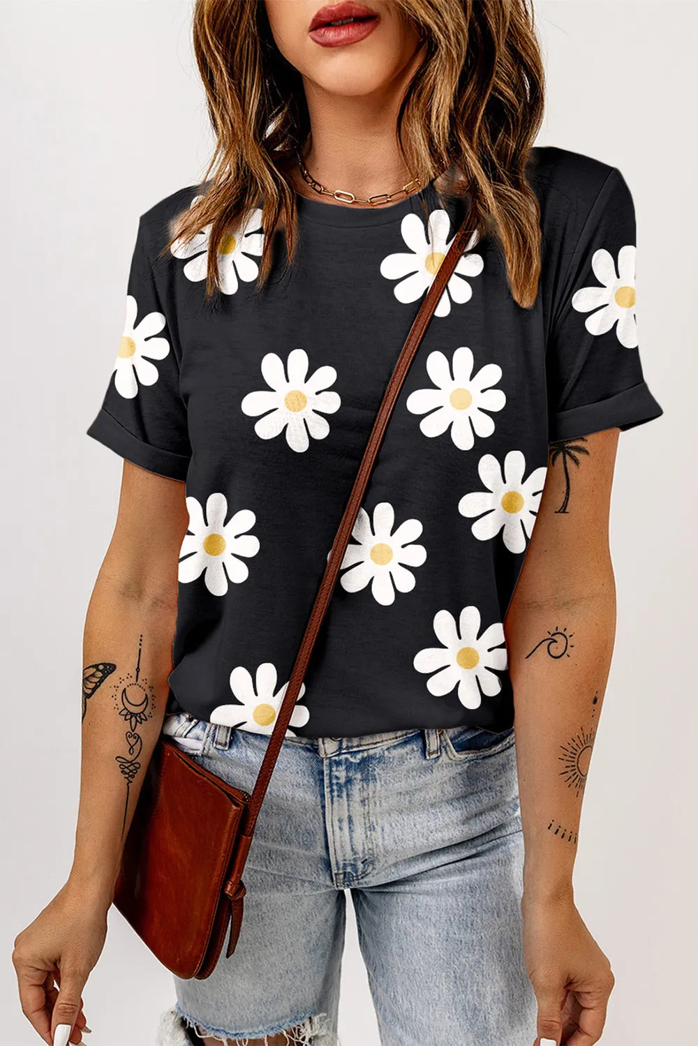 Printed Round Neck Short Sleeve T-Shirt – Trendsi | ClozArt