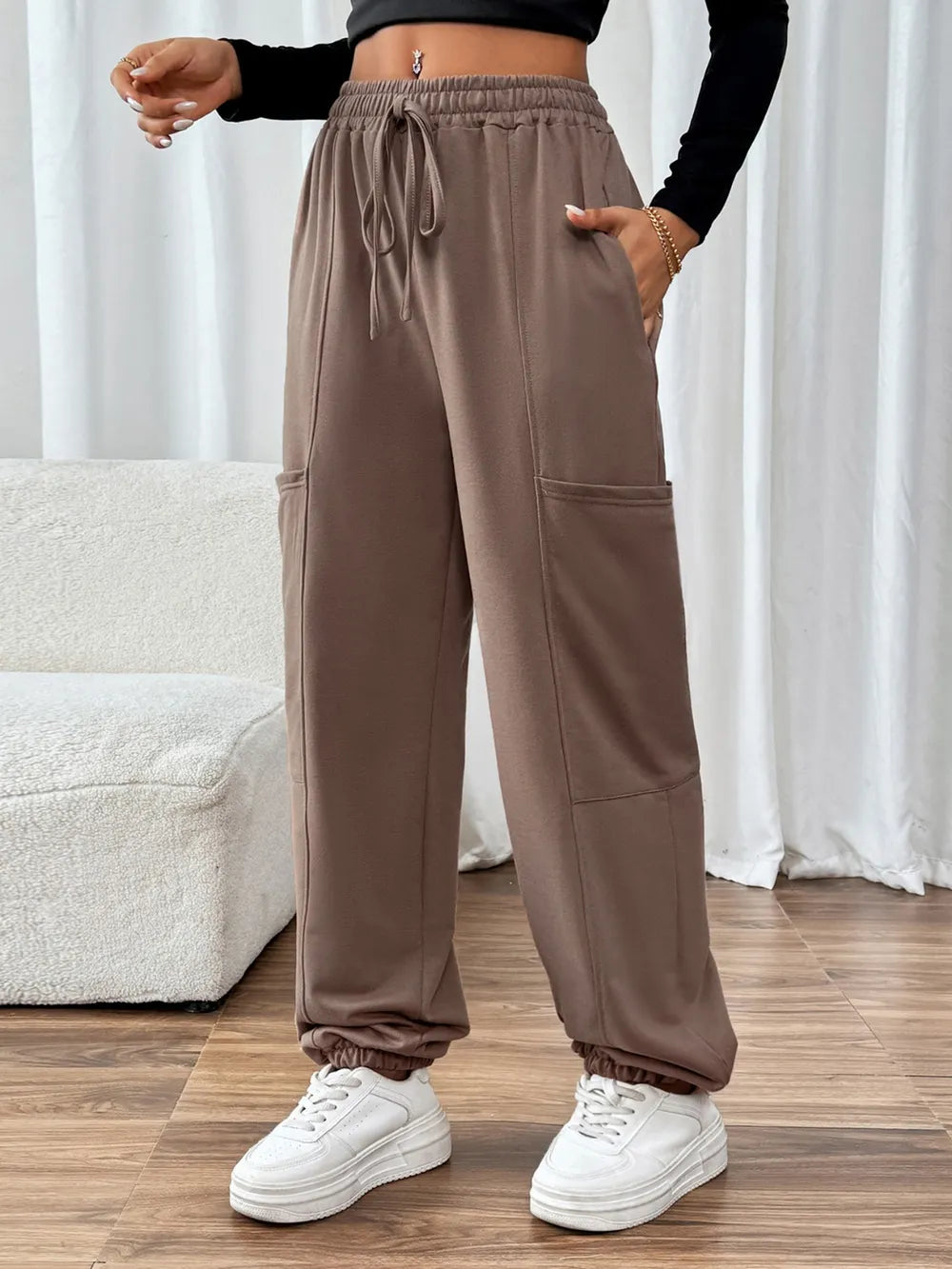 Perfee Tied Joggers with Pockets – Trendsi | ClozArt