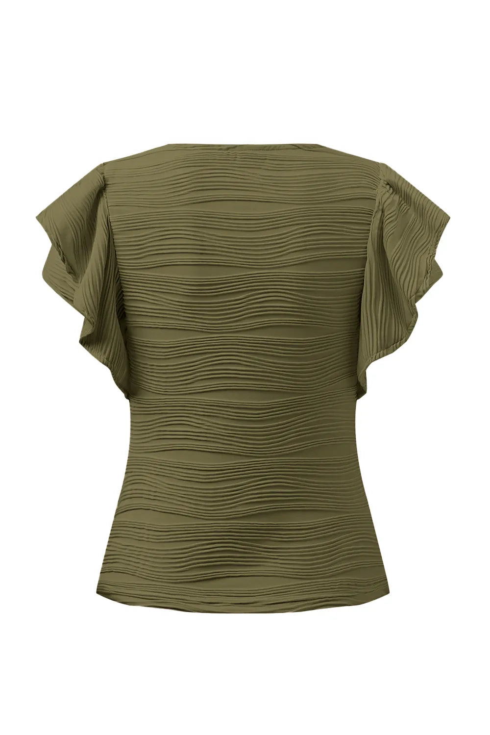 Textured Round Neck Cap Sleeve Top – Trendsi | ClozArt