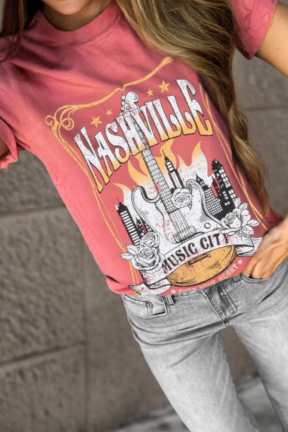 Mineral Nashville Music City Graphic Retro T-Shirt – Trendsi | ClozArt