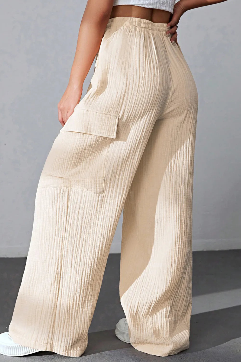 Drawstring Pocketed Wide Leg Pants – Trendsi | ClozArt