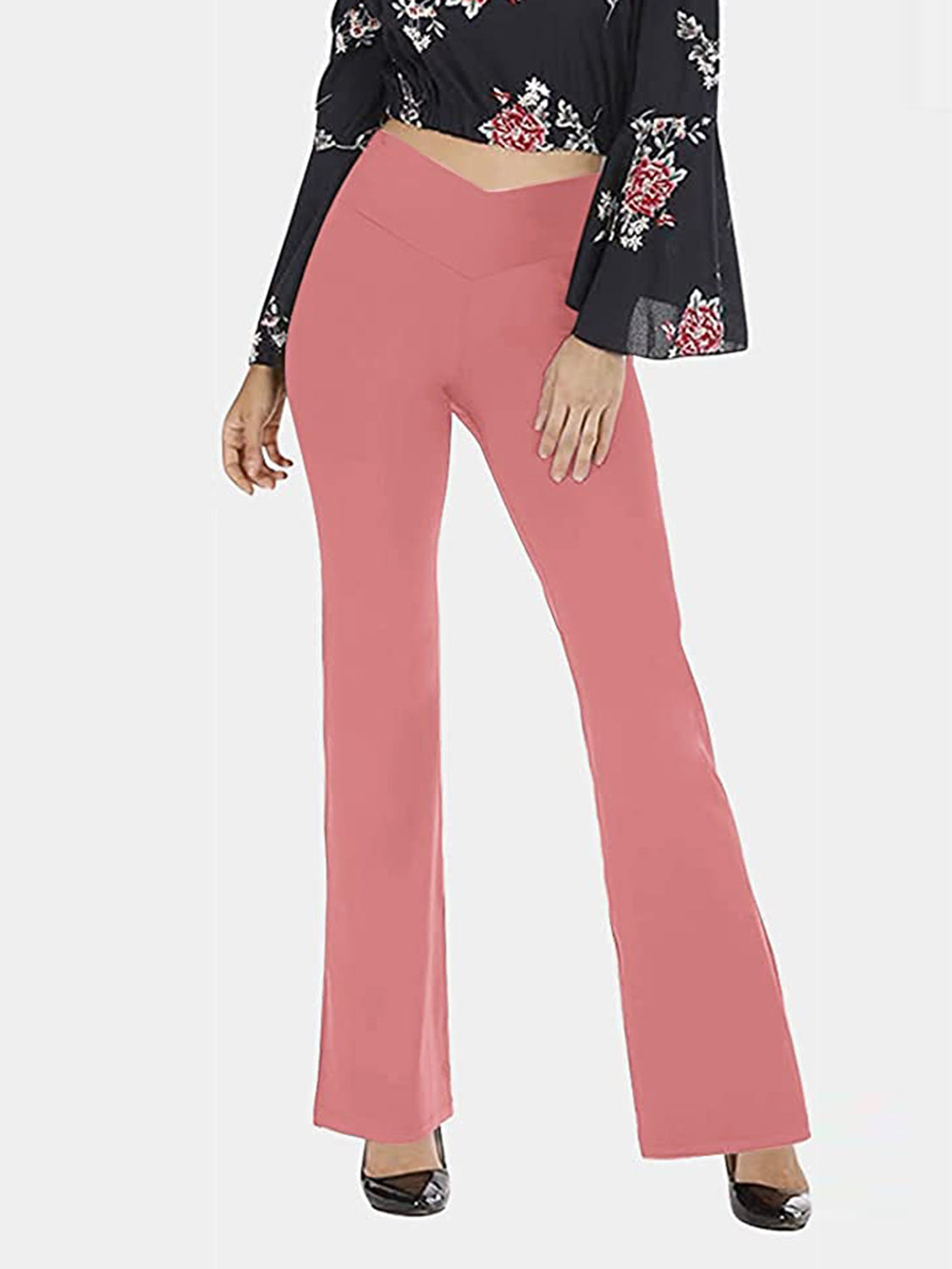 V-Waist Bootcut Long Pants – Trendsi | ClozArt