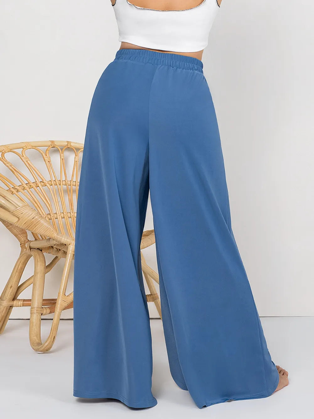 Plus Size Tied Slit Wide Leg Pants – Trendsi | ClozArt