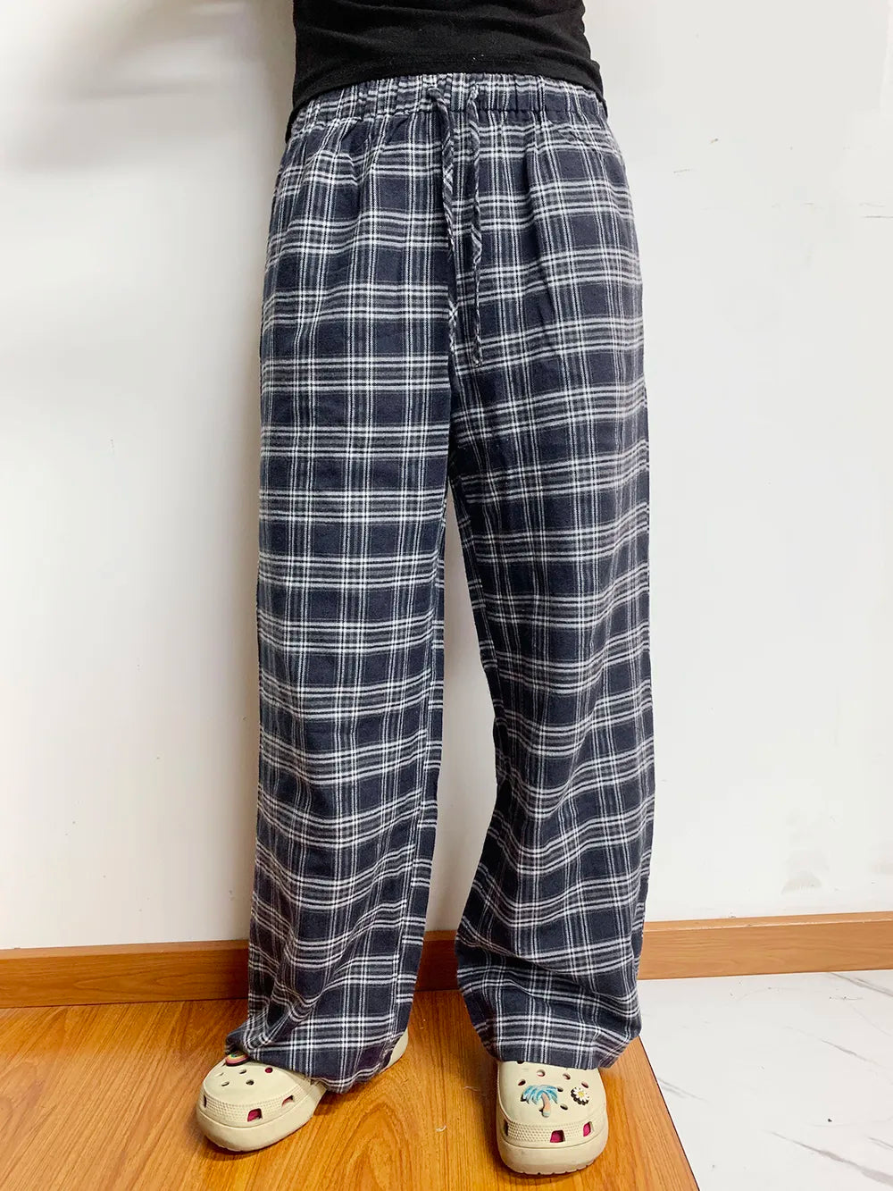 Plaid Drawstring Wide Leg Pants – Trendsi | ClozArt