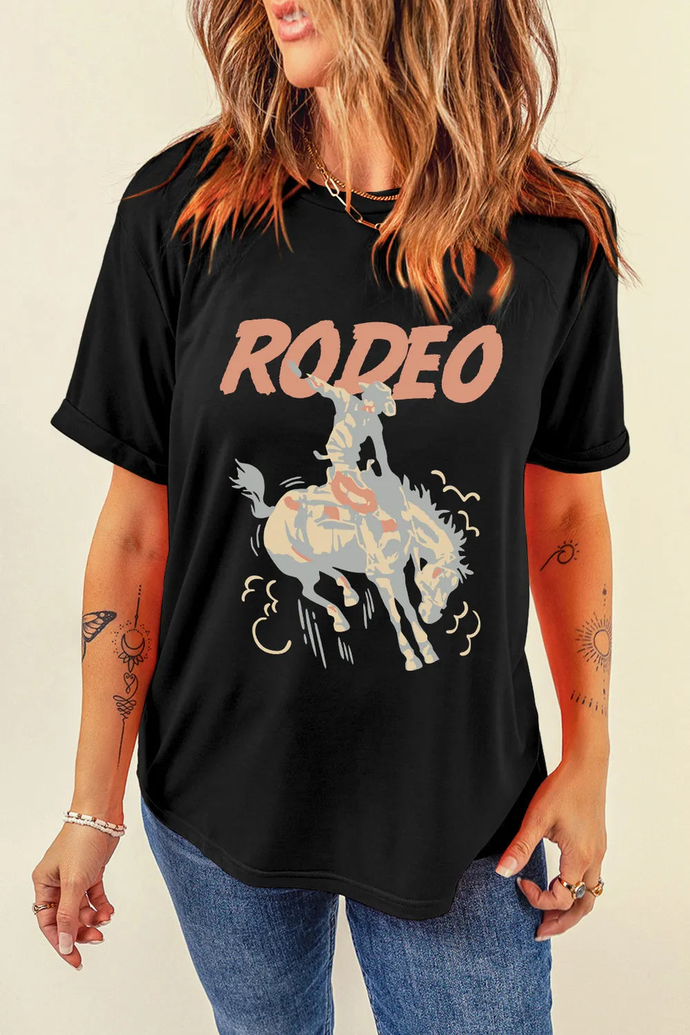 Graphic Round Neck Short Sleeve T-Shirt – Trendsi | ClozArt