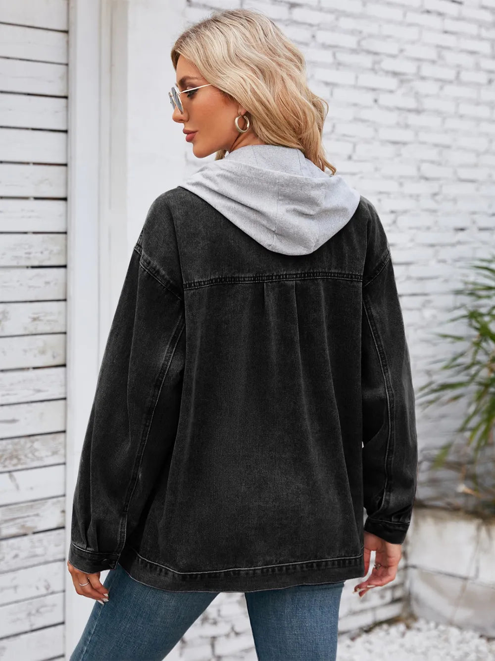 Pocketd Button Up Detachable Hooded Denim Jacket – Trendsi | ClozArt