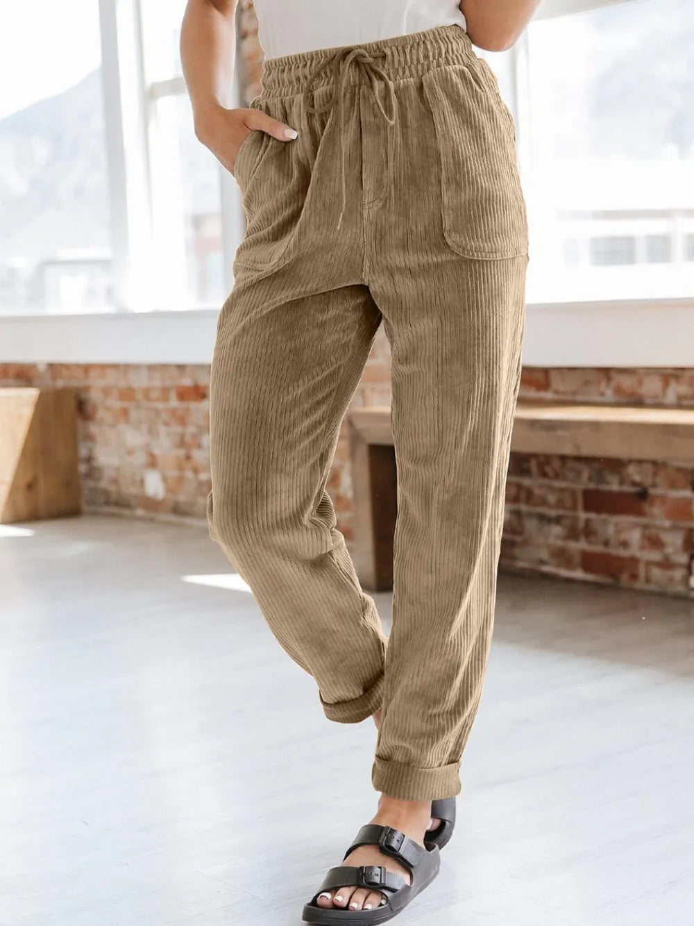 Drawstring Pants with Pockets – Trendsi | ClozArt