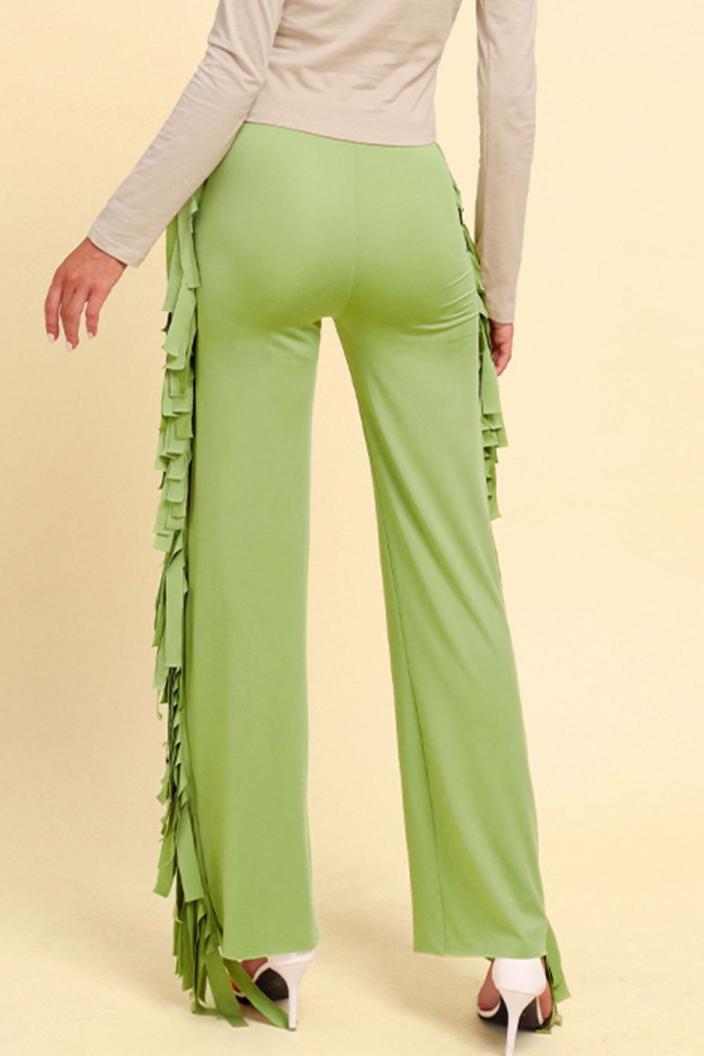 Fringe Trim Wide Leg Pants – Trendsi | ClozArt
