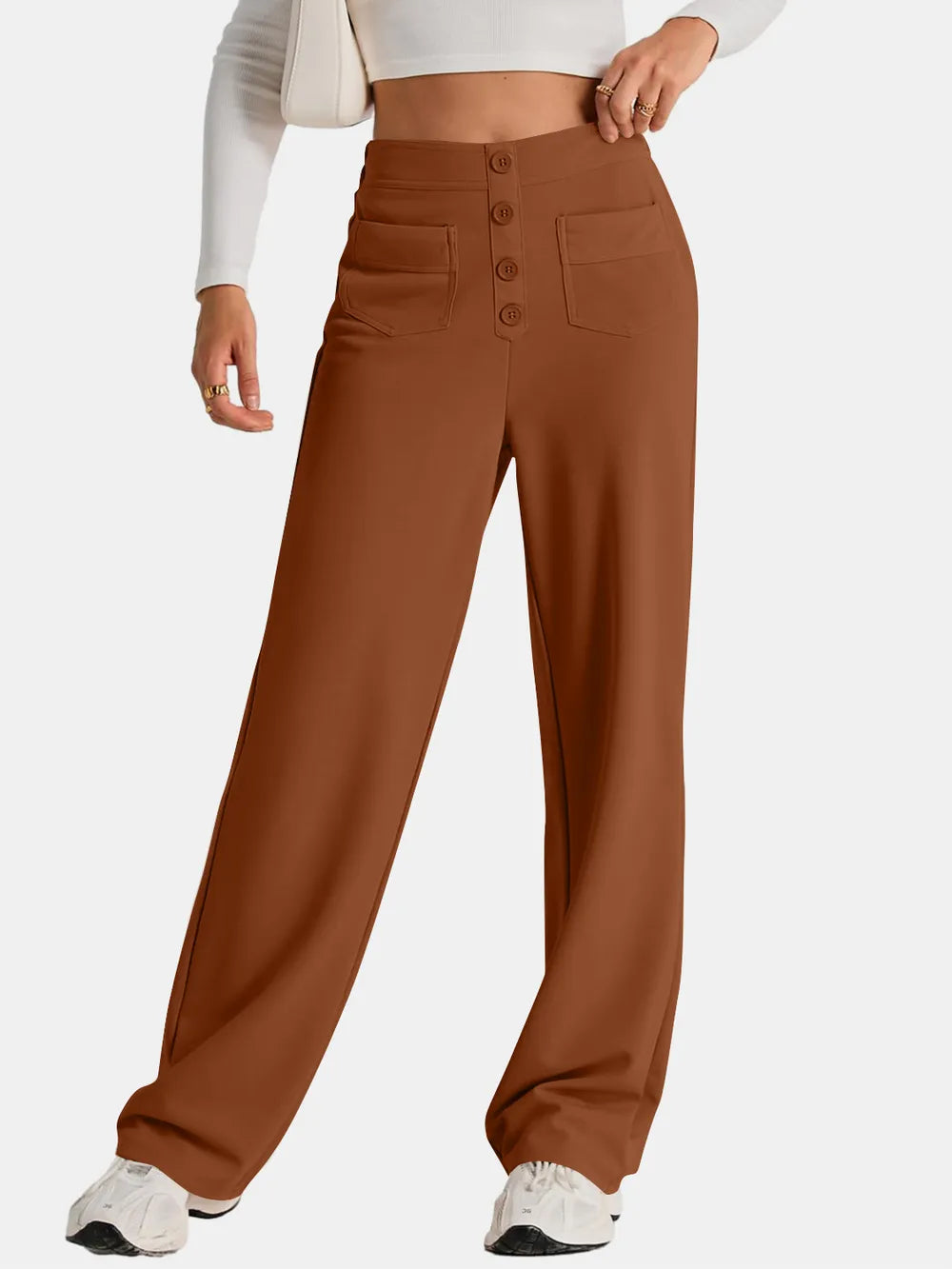 High Waist Wide Leg Pants – Trendsi | ClozArt