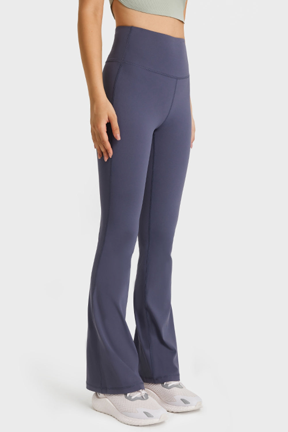 Millennia Elastic Waist Flare Yoga Pants – Trendsi | ClozArt