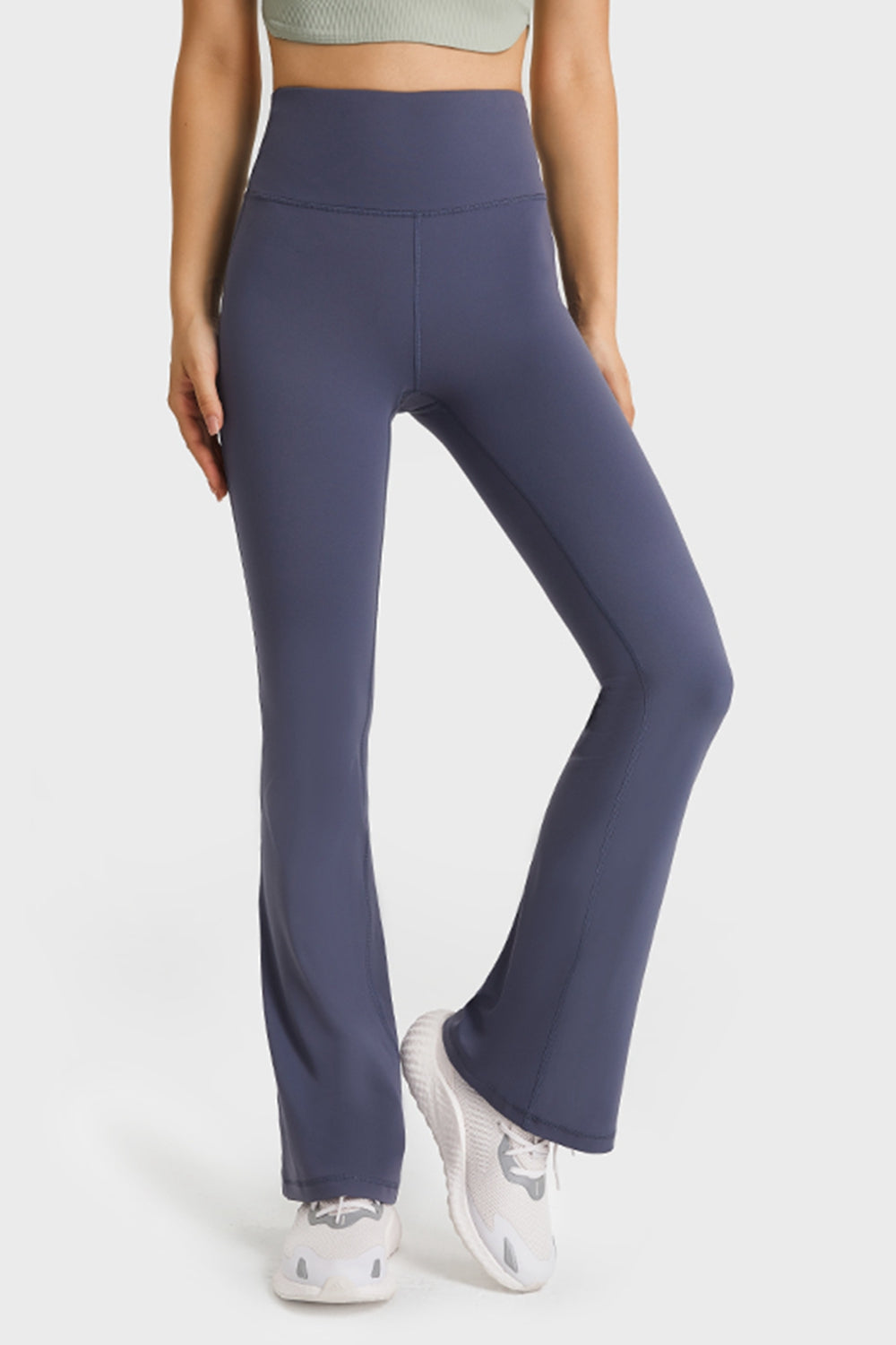 Millennia Elastic Waist Flare Yoga Pants – Trendsi | ClozArt