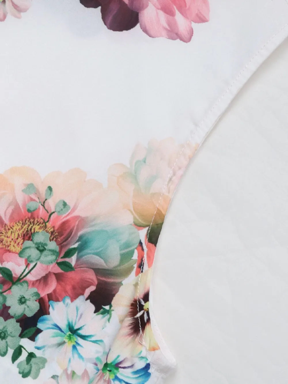 Tied Flower Printed Mock Neck Top – Trendsi | ClozArt