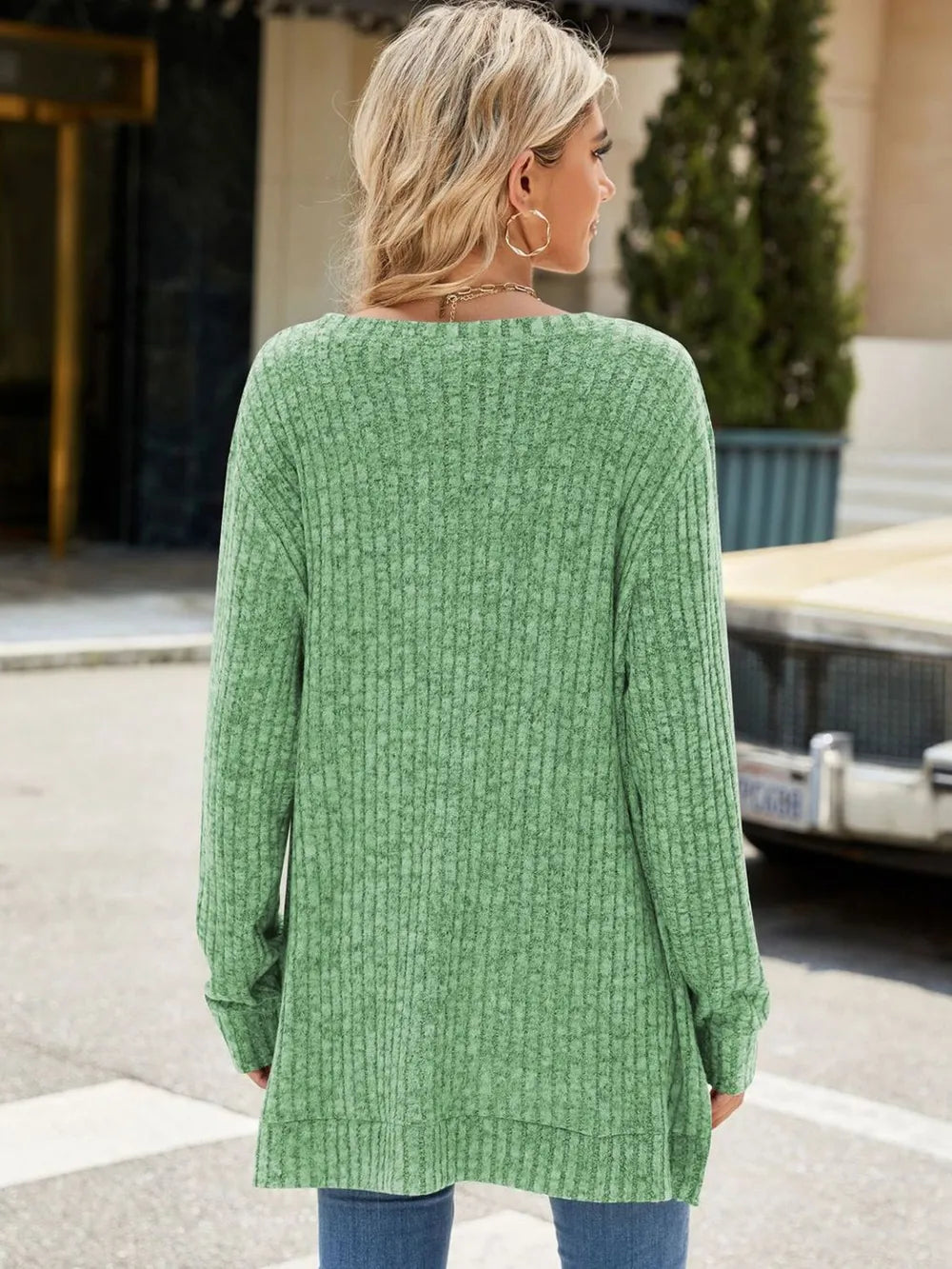 Round Neck Long Sleeve T-Shirt – Trendsi | ClozArt
