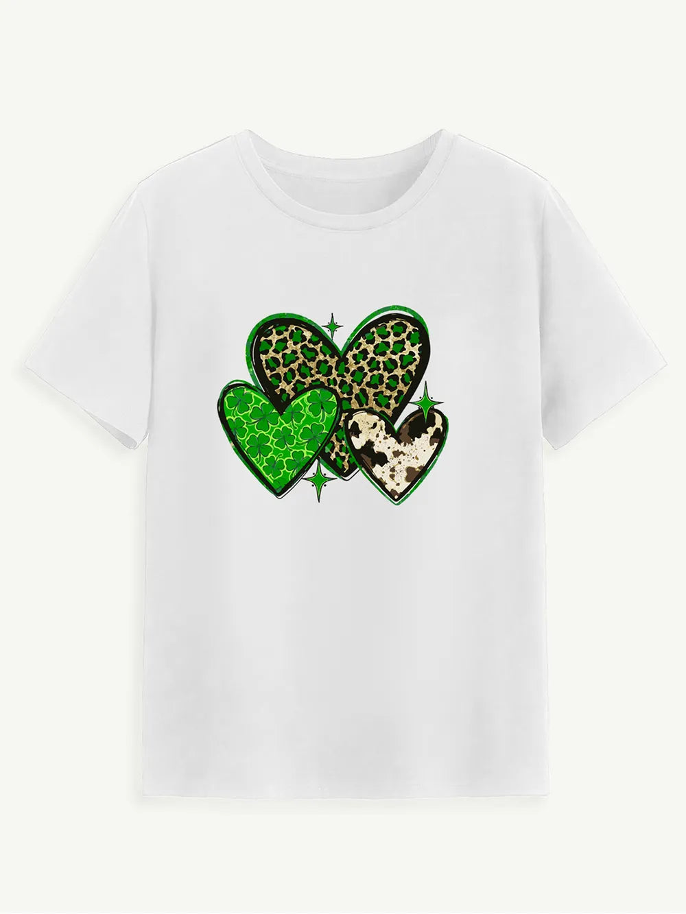Heart Round Neck Short Sleeve T-Shirt – Trendsi | ClozArt