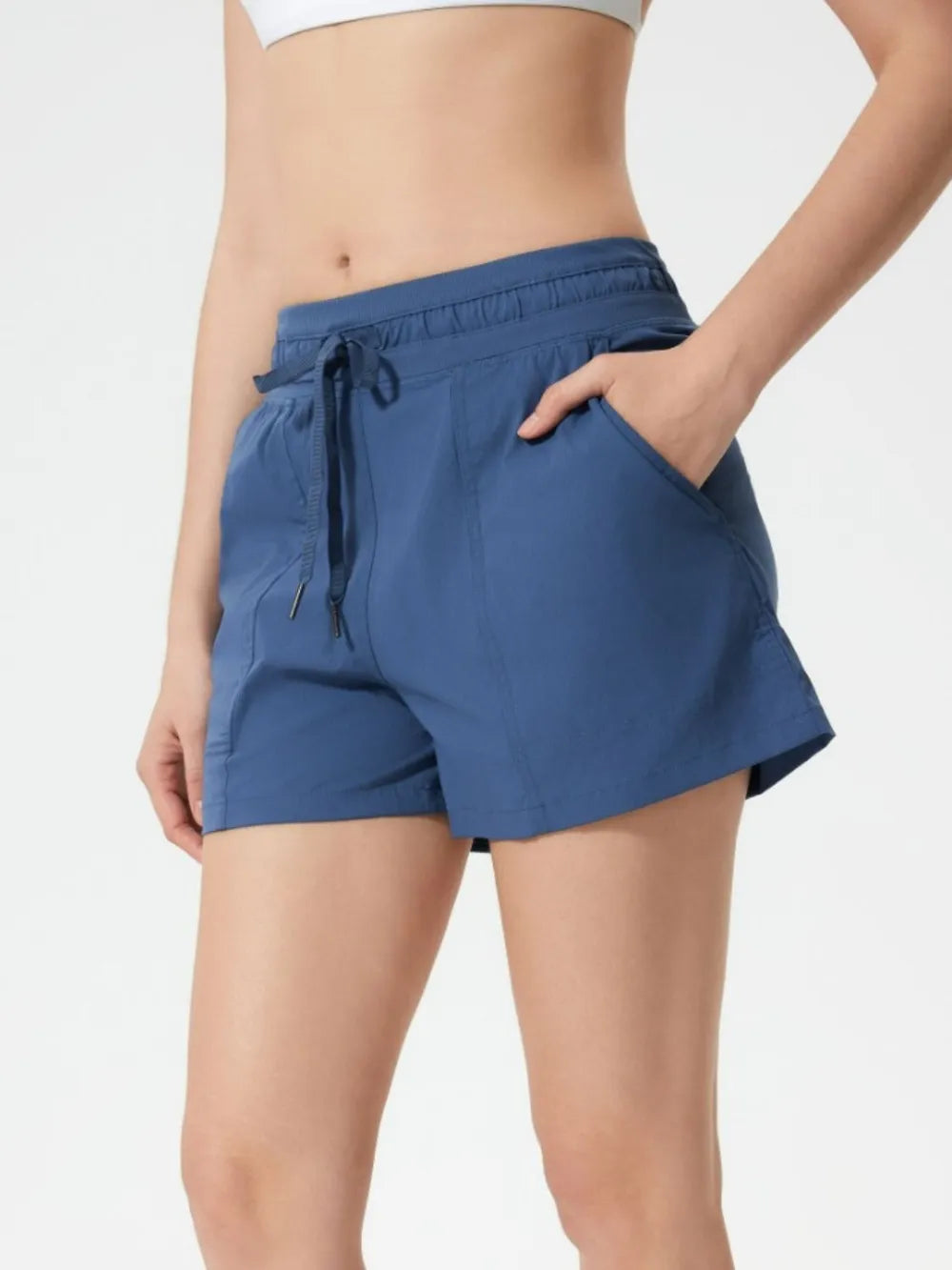 Millennia Drawstring Active Shorts with Pockets – Trendsi | ClozArt