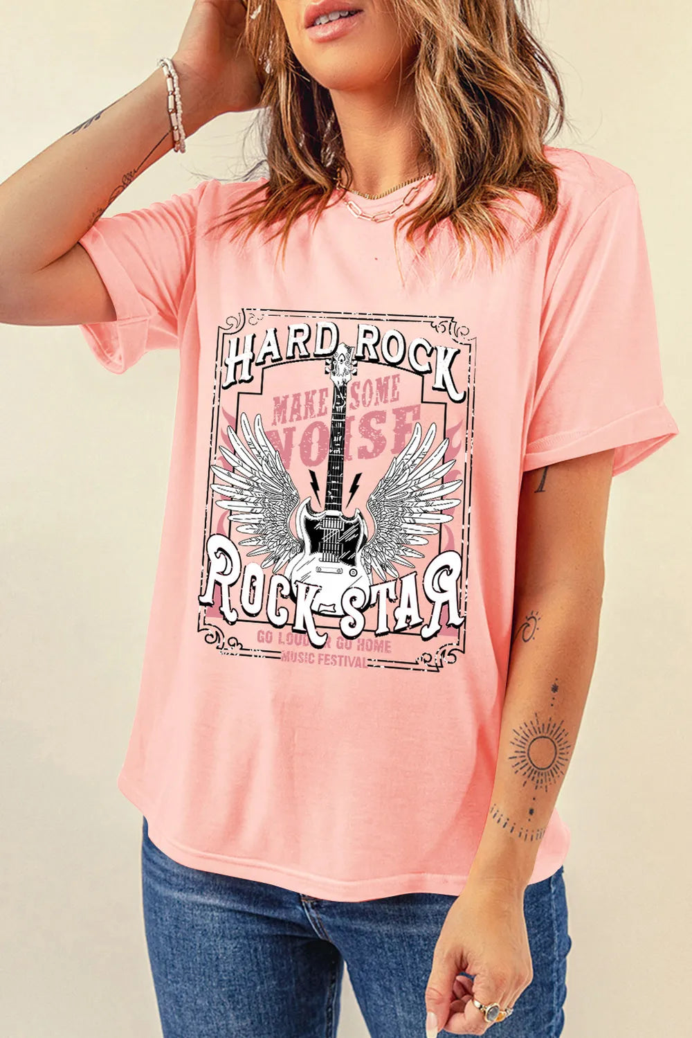 Graphic Round Neck Short Sleeve T-Shirt – Trendsi | ClozArt