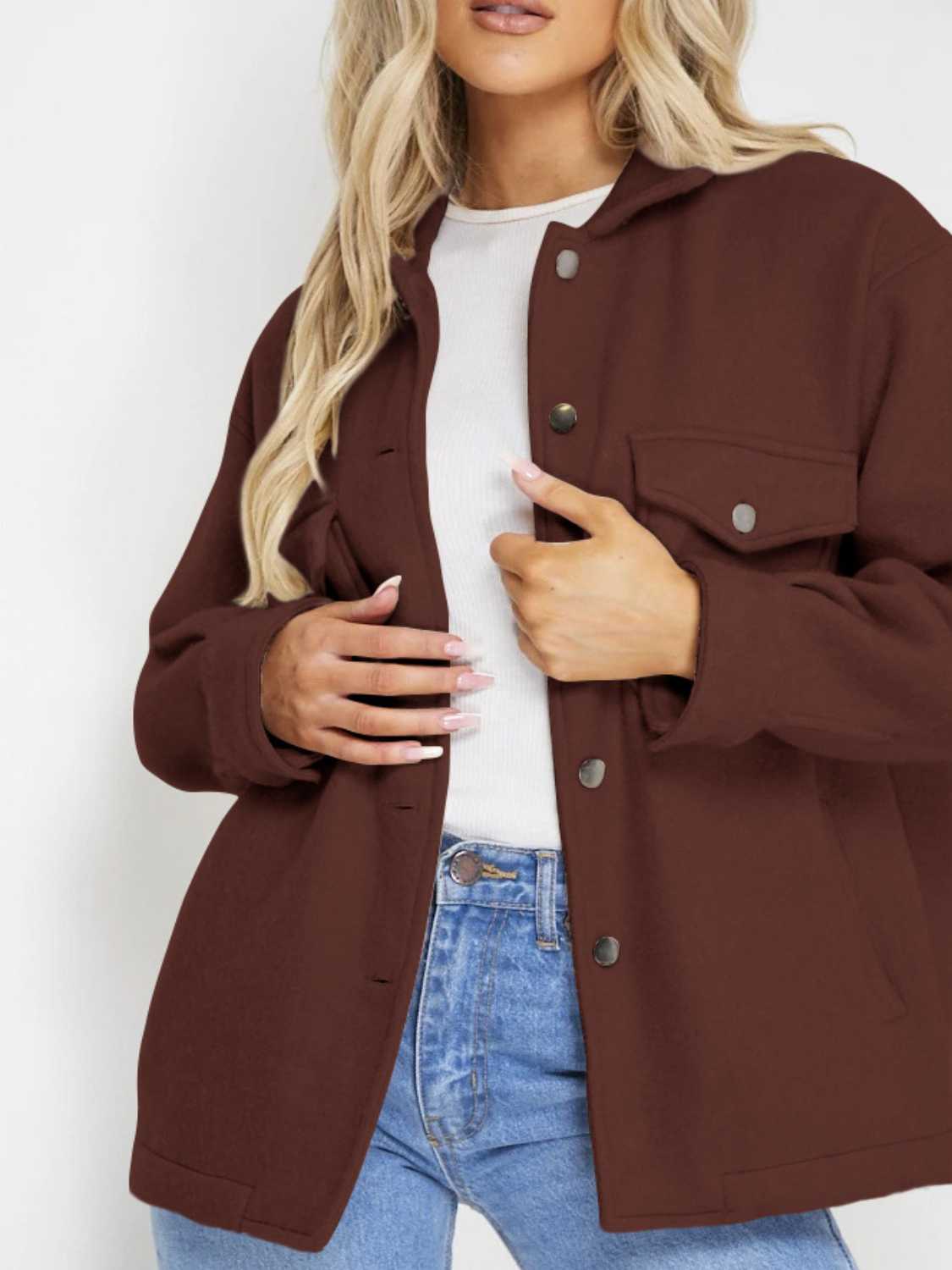 Button Down Denim Jacket – Trendsi | ClozArt