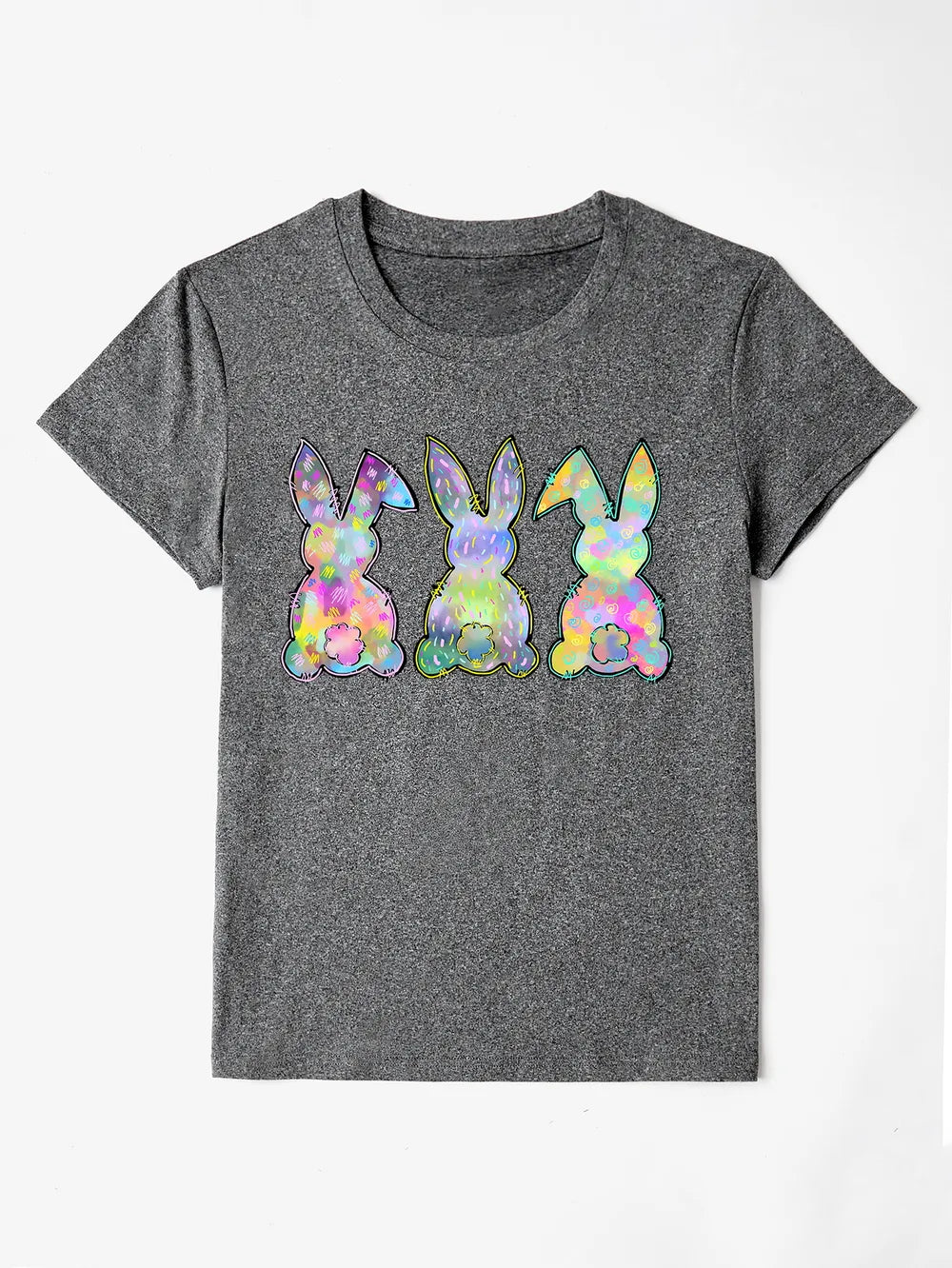 Rabbit Round Neck Short Sleeve T-Shirt – Trendsi | ClozArt