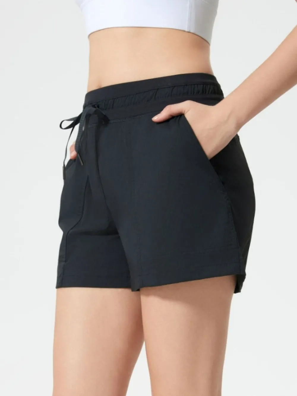 Millennia Drawstring Active Shorts with Pockets – Trendsi | ClozArt