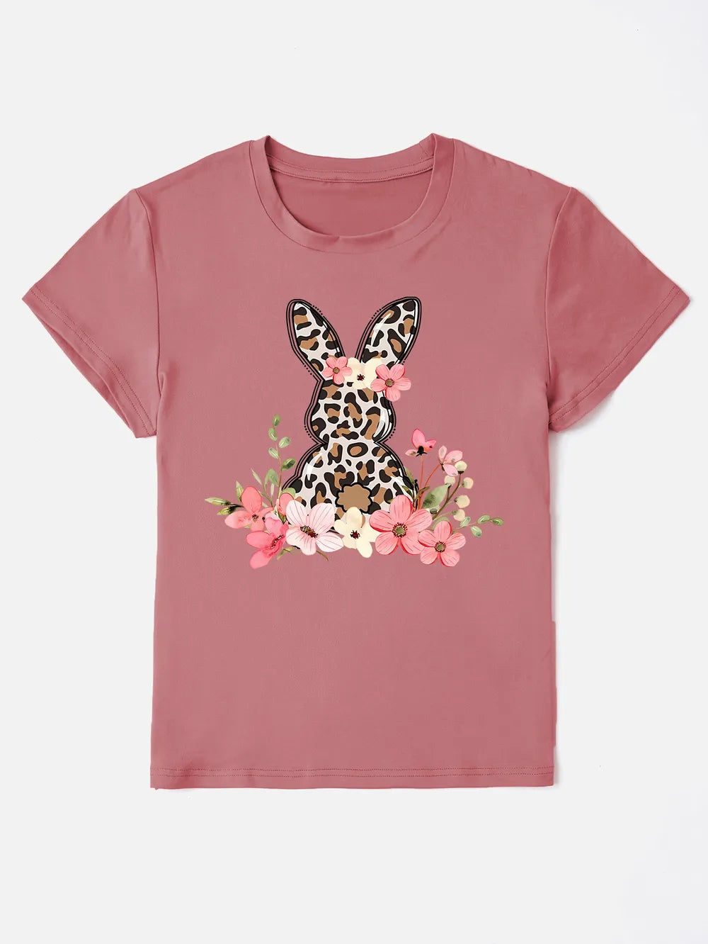 Rabbit Round Neck Short Sleeve T-Shirt – Trendsi | ClozArt