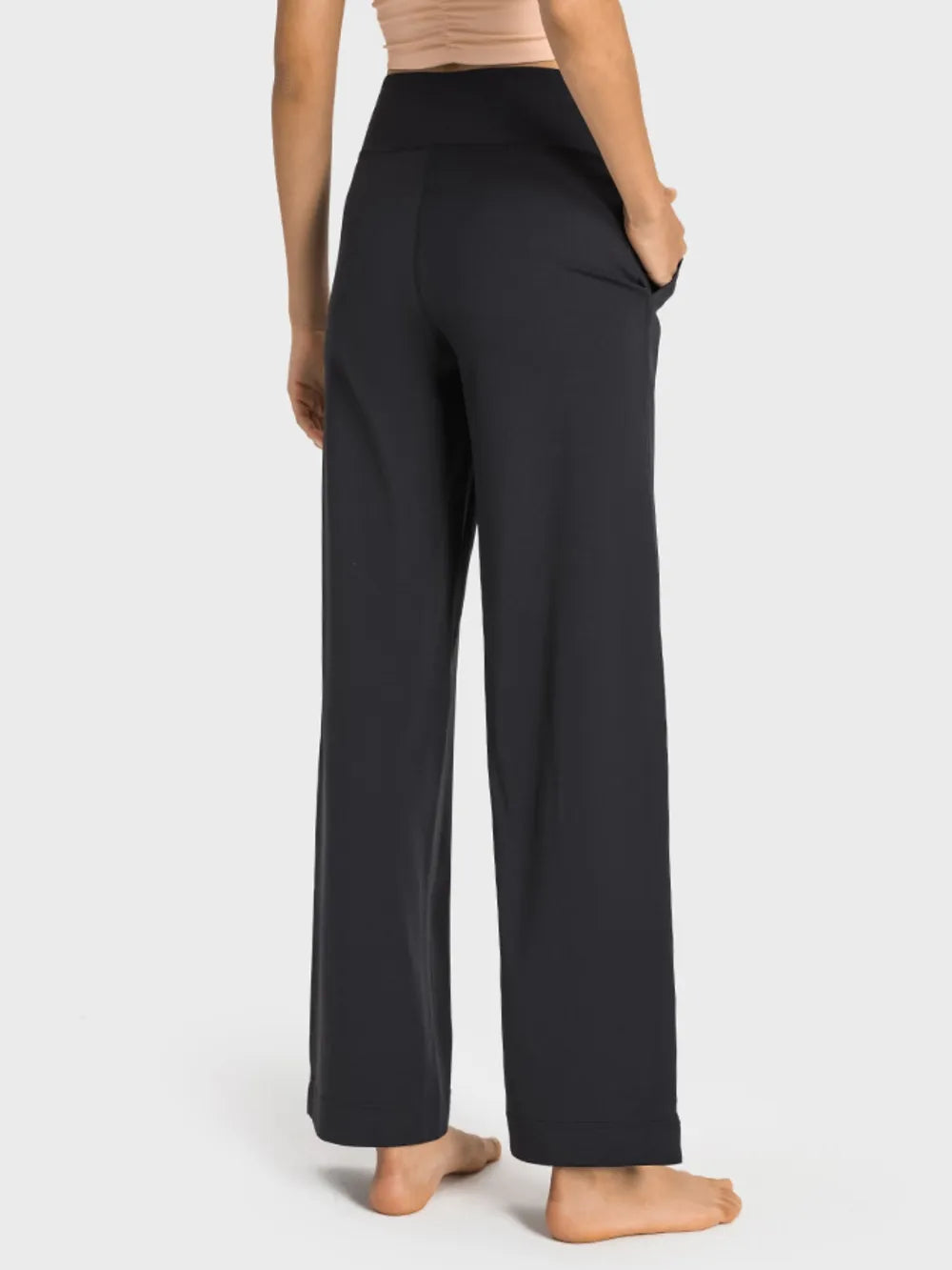 Millennia Drawstring Waist Wide Leg Sports Pants with Pockets – Trendsi | ClozArt
