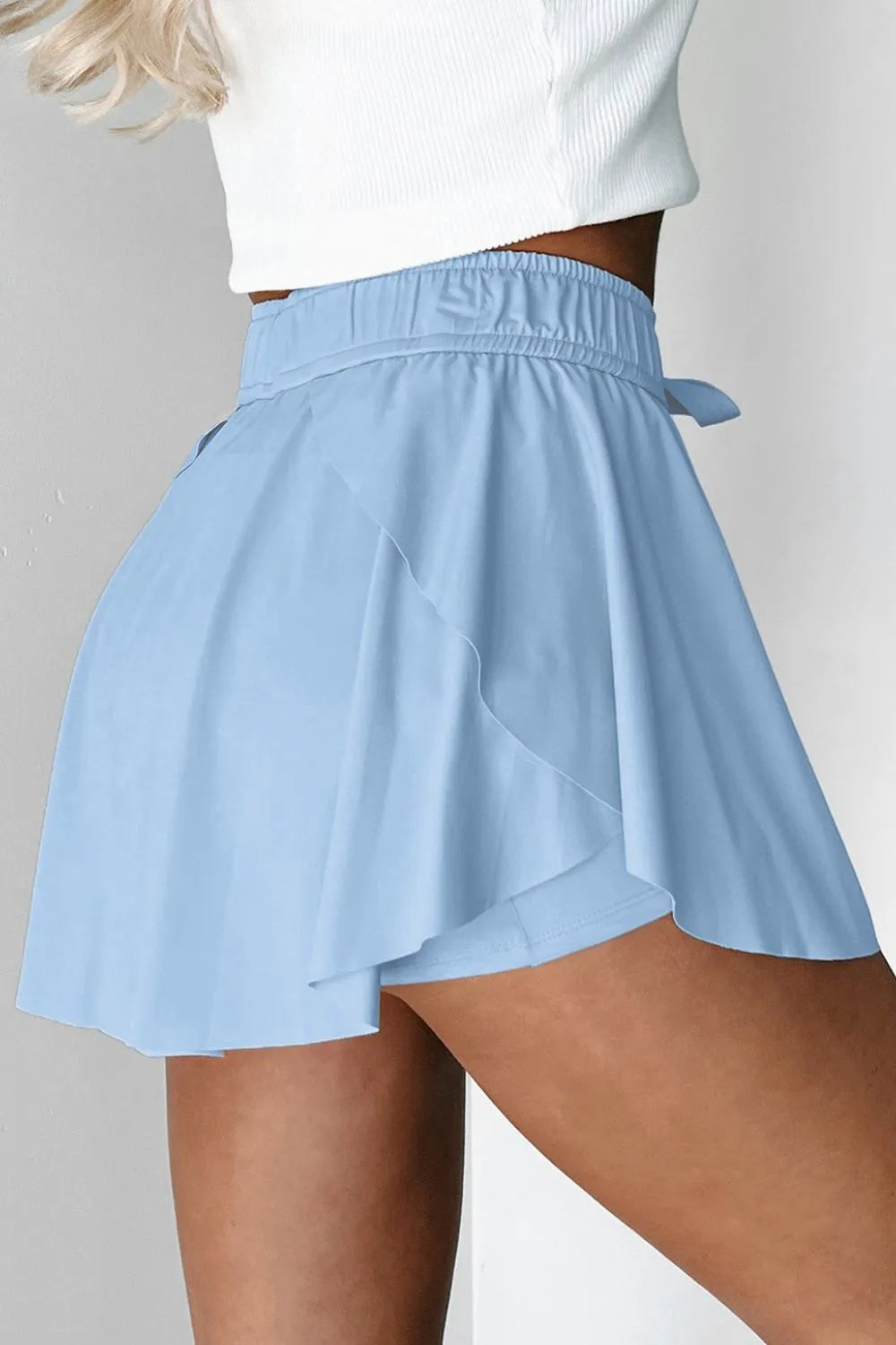 Drawstring High Waist Lined Active Skorts – Trendsi | ClozArt