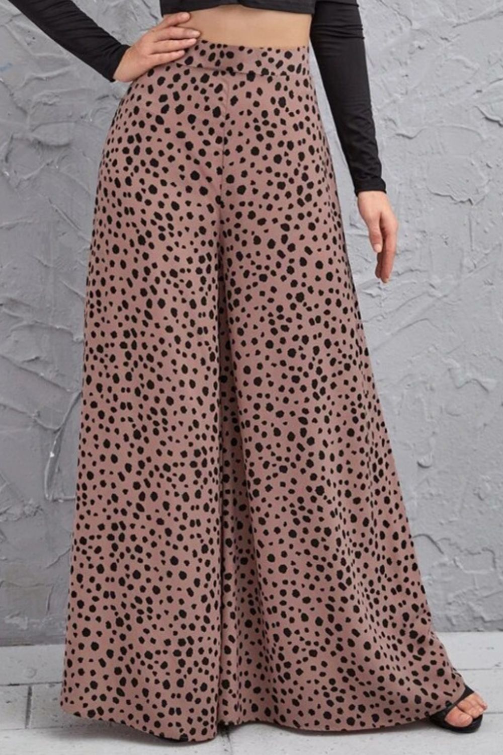 Animal Print High-Rise Culottes – Trendsi | ClozArt