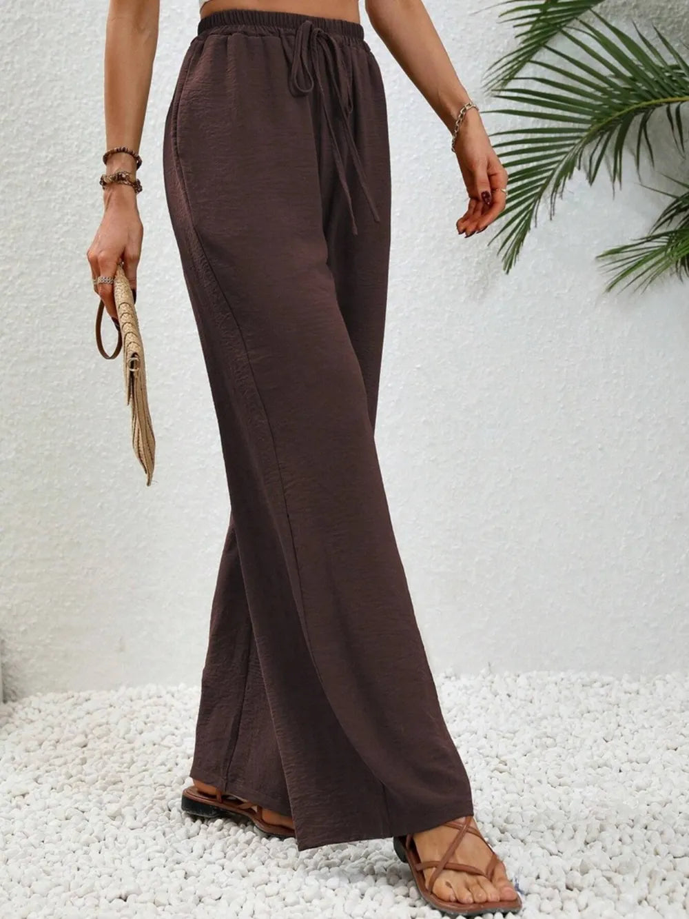 Wide Leg Drawstring Pants – Trendsi | ClozArt