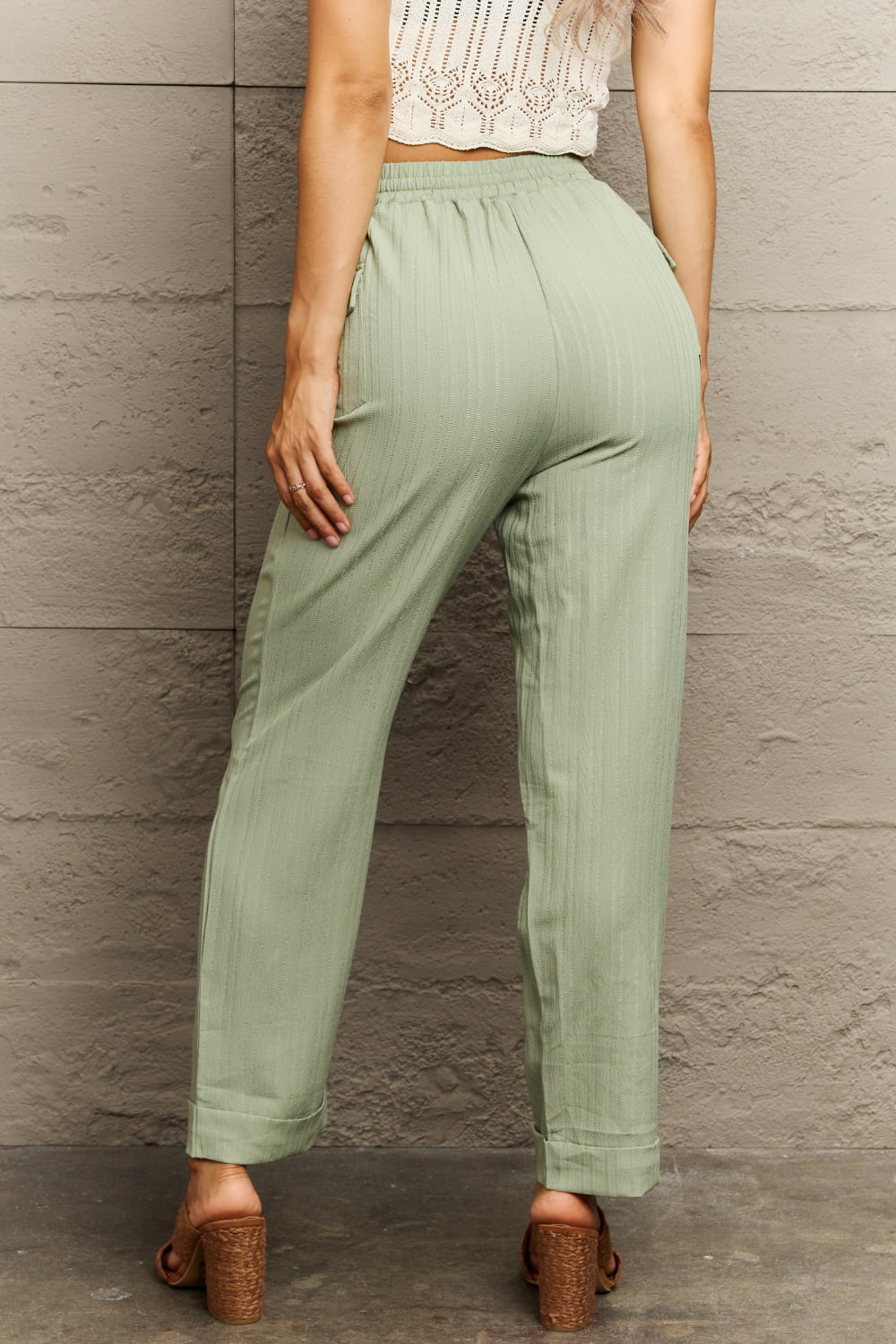 Perfee Tie Waist Long Pants – Trendsi | ClozArt