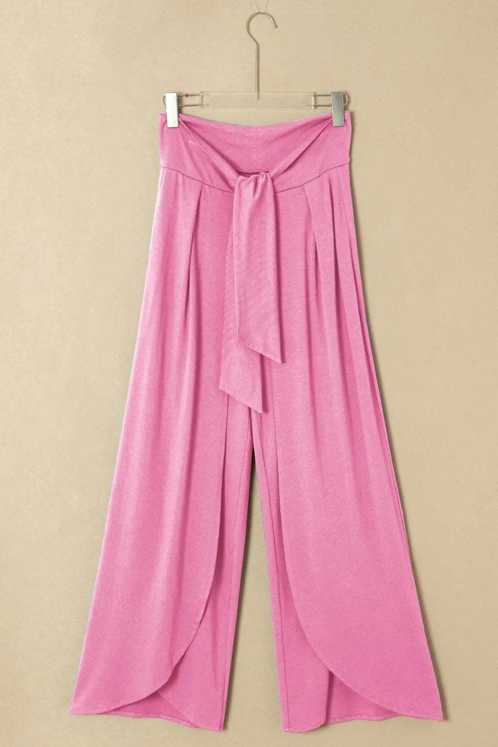 Knotted Waist Split Leg Relaxed Pants – Trendsi | ClozArt