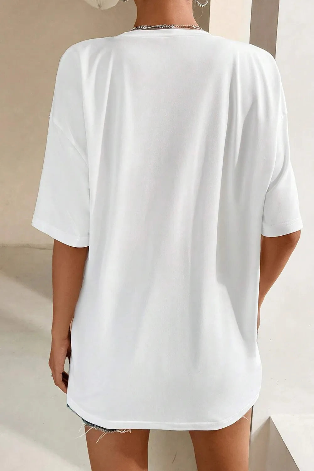 GOOD VIBES Round Neck Half Sleeve T-Shirt – Trendsi | ClozArt