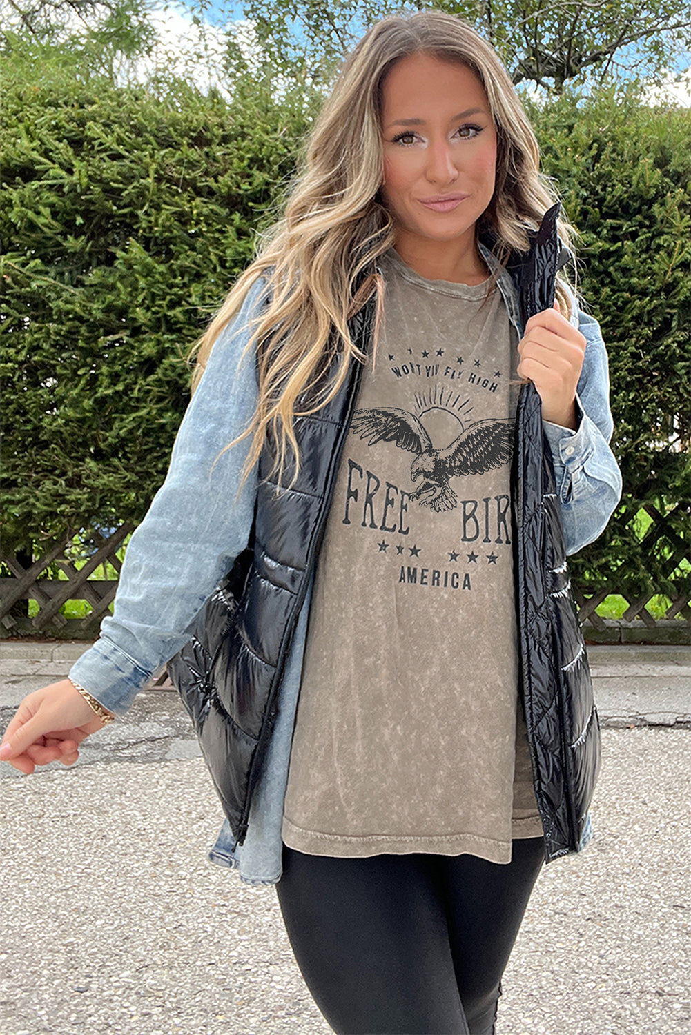 Parchment Mineral Washed Letter Graphic Top – Shewin | ClozArt