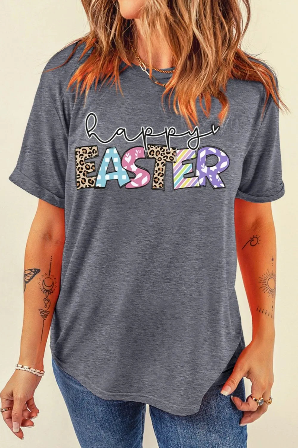 HAPPY EASTER Graphic Short Sleeve T-Shirt – Trendsi | ClozArt
