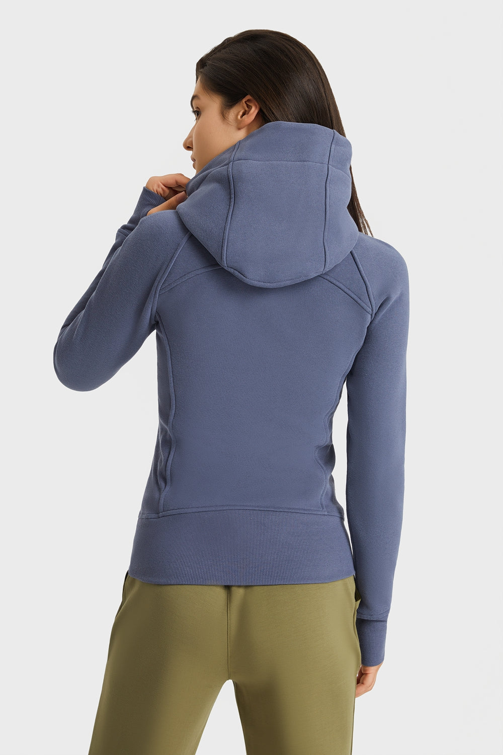 Millennia Zip Up Seam Detail Hooded Sports Jacket – Trendsi | ClozArt