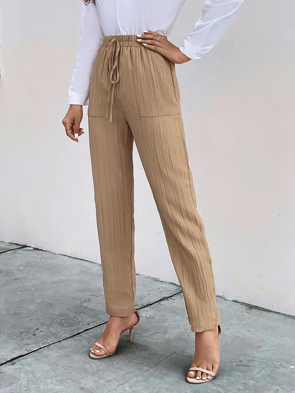 Perfee Texture Drawstring Pants with Pockets – Trendsi | ClozArt
