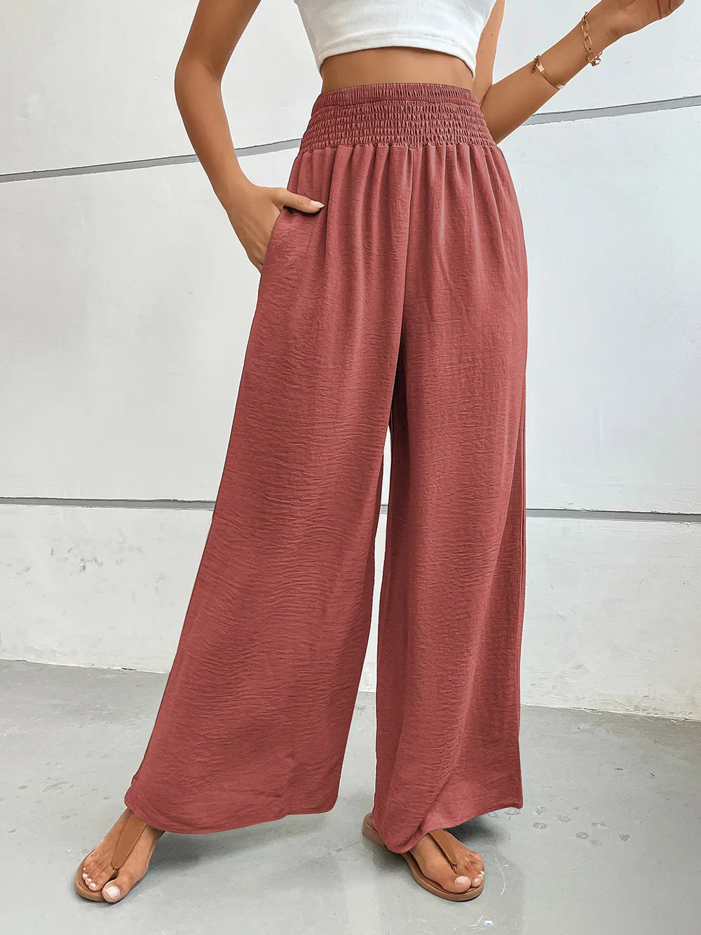 Perfee Wide Leg Pants with Pockets – Trendsi | ClozArt