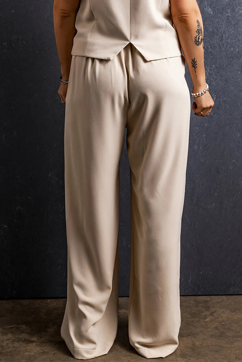 Ruched Wide Leg Pants with Pockets – Trendsi | ClozArt