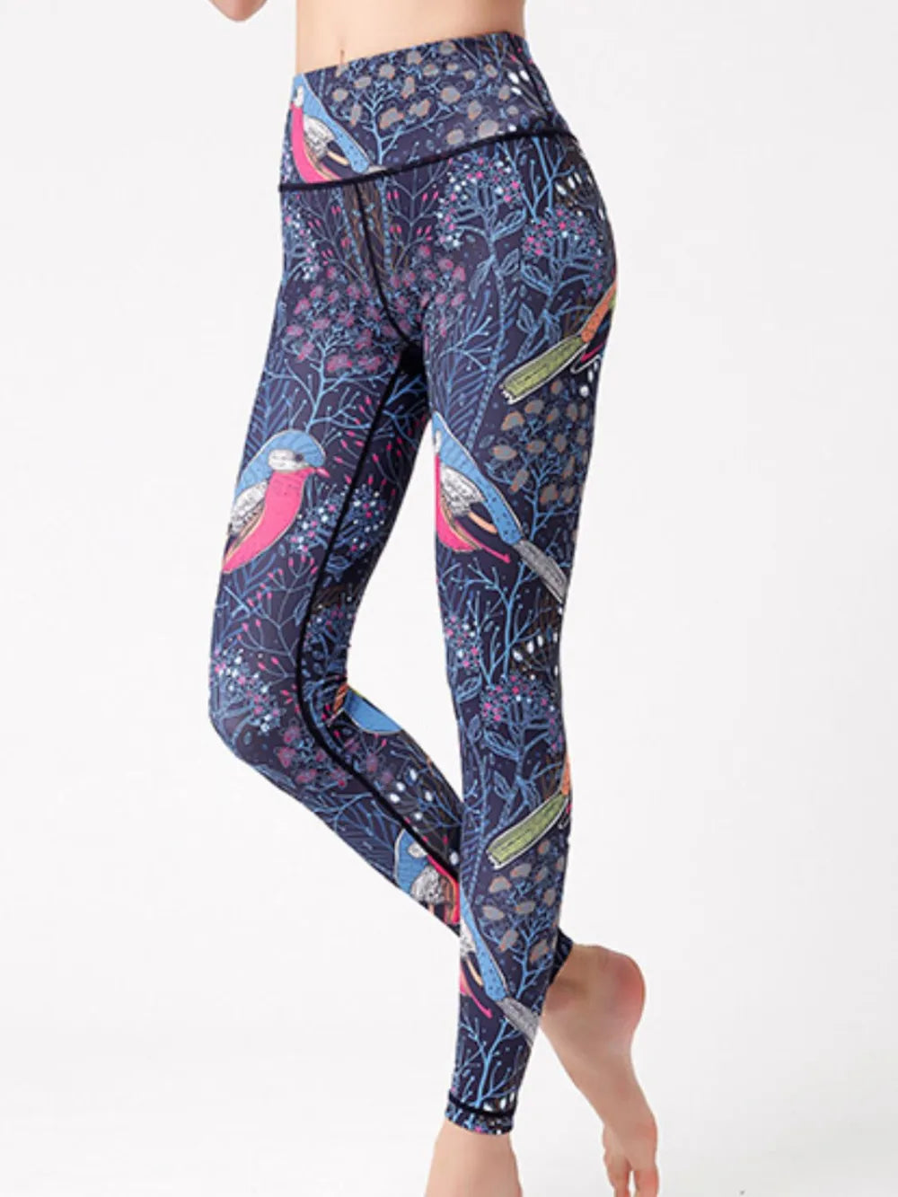 Printed High Waist Active Leggings – Trendsi | ClozArt