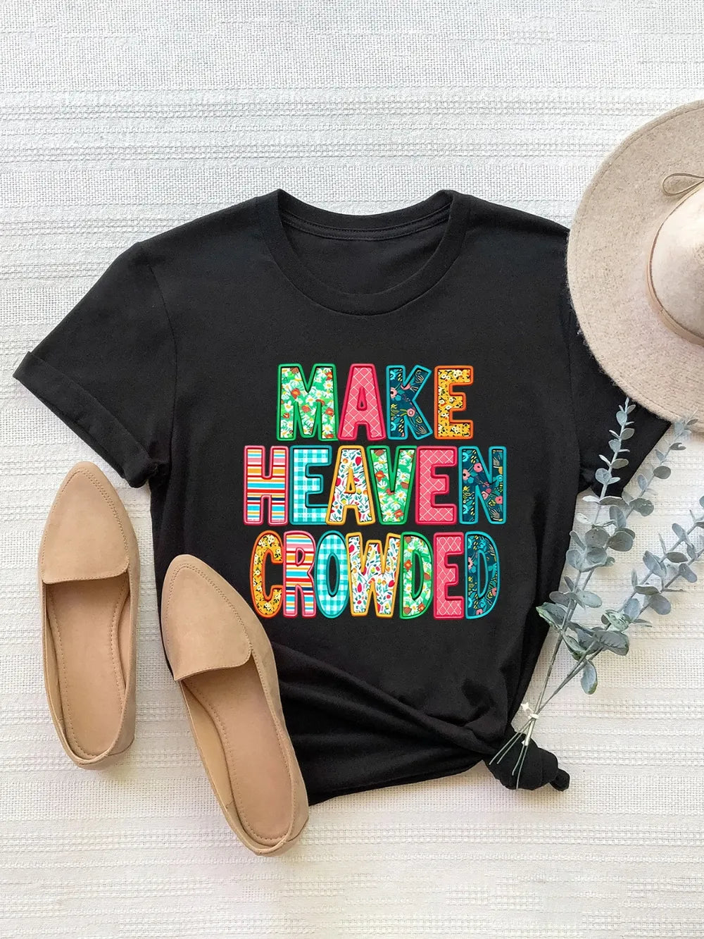 Letter Round Neck Short Sleeve T-Shirt – Trendsi | ClozArt