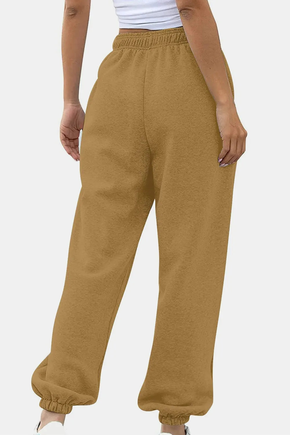 Elastic Waist Joggers with Pockets – Trendsi | ClozArt