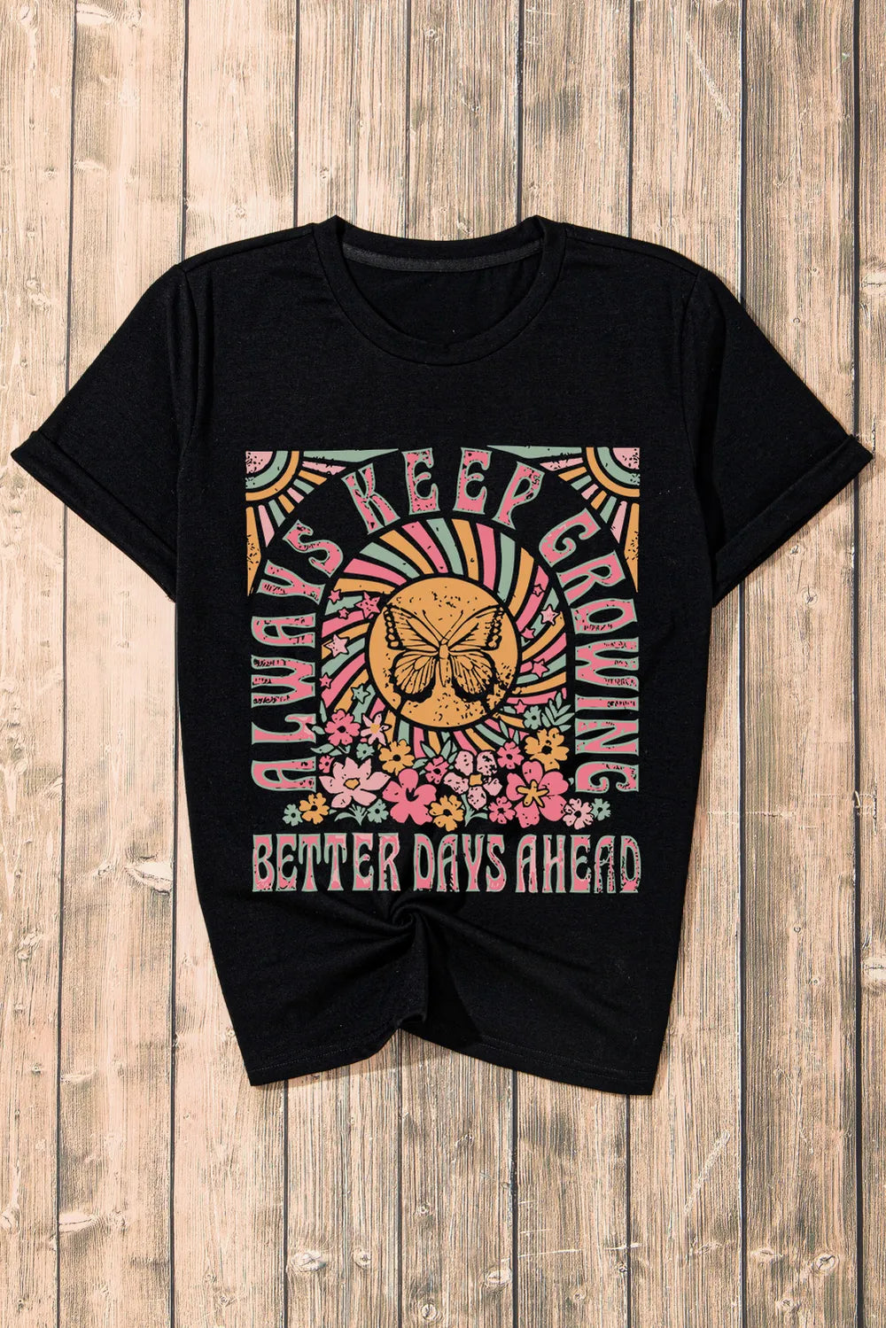 Graphic Round Neck Short Sleeve T-Shirt – Trendsi | ClozArt