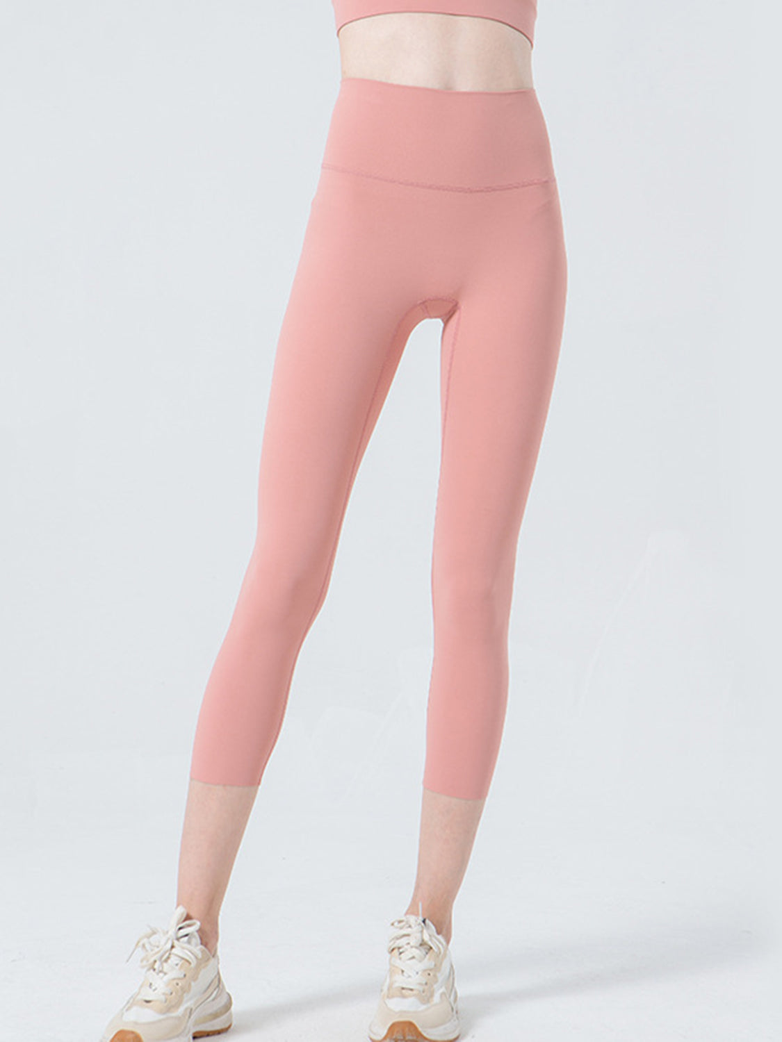 Wide Waistband Cropped Sports Leggings – Trendsi | ClozArt