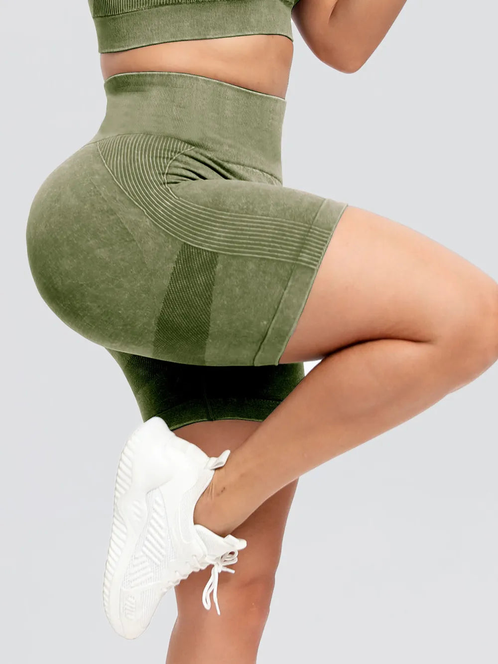 Washed High Waist Active Shorts – Trendsi | ClozArt