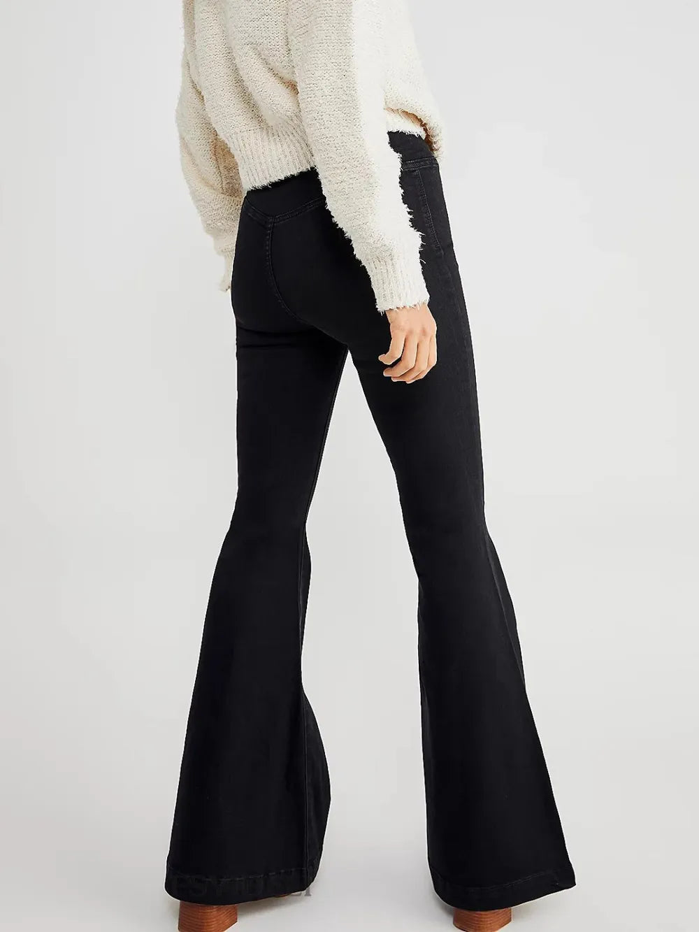 Asymmetric Waist Flare Jeans – Trendsi | ClozArt