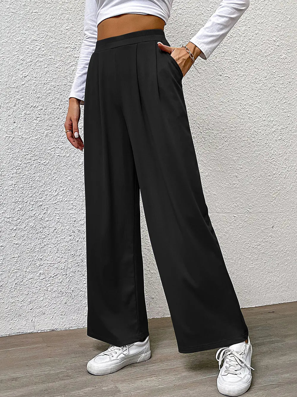 Perfee High Waist Straight Pants – Trendsi | ClozArt