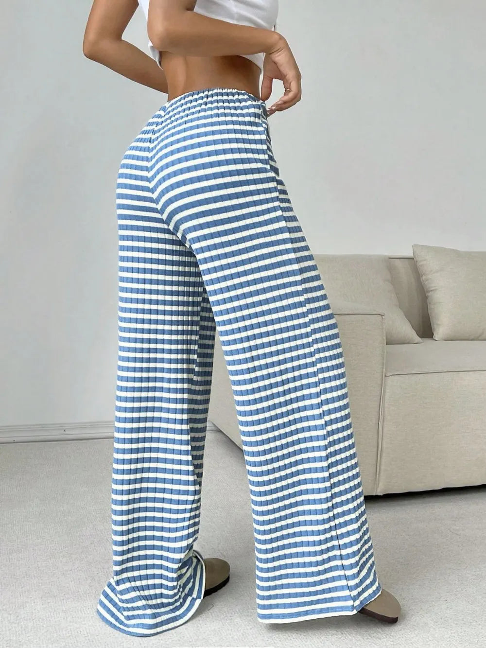 Tied Striped Wide Leg Pants – Trendsi | ClozArt
