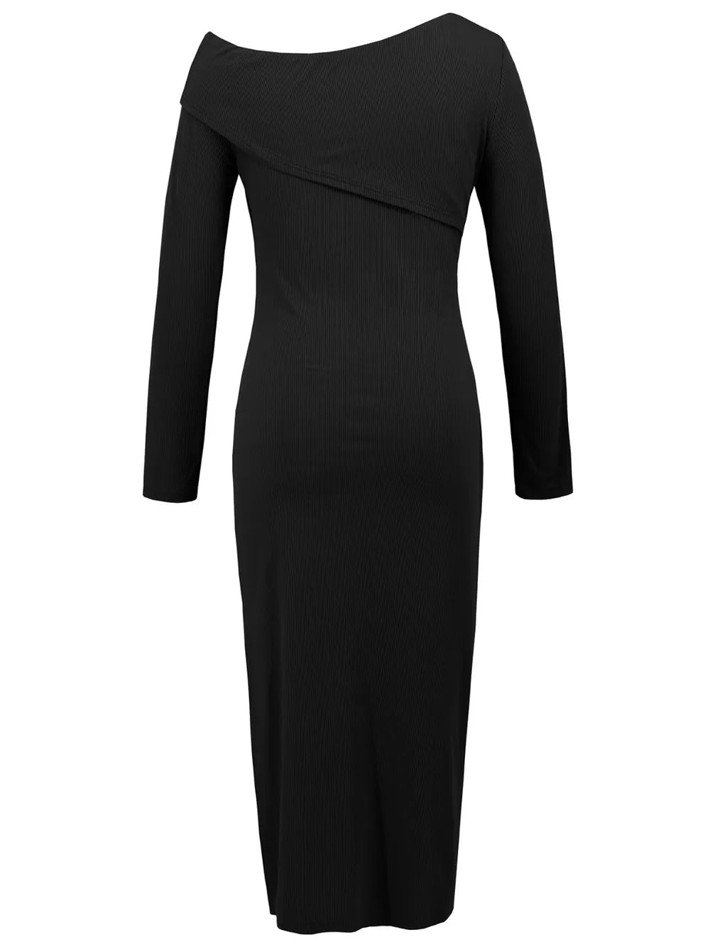 Slit One Shoulder Long Sleeve Dress – Trendsi | ClozArt