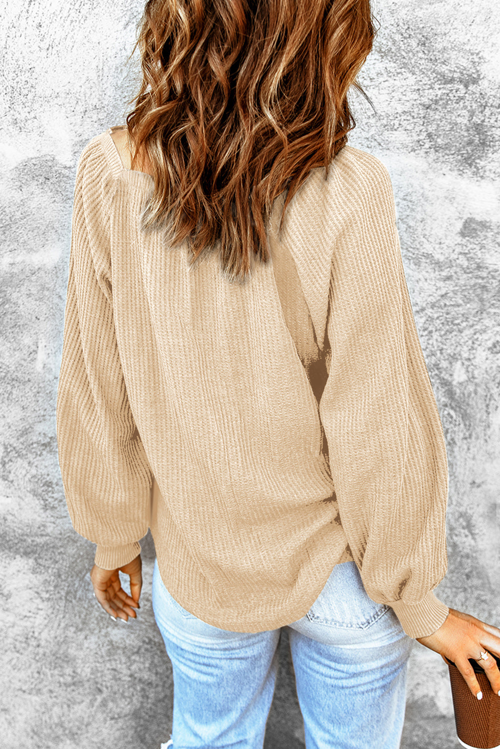 Square Neck Waffle-Knit Top – Trendsi | ClozArt